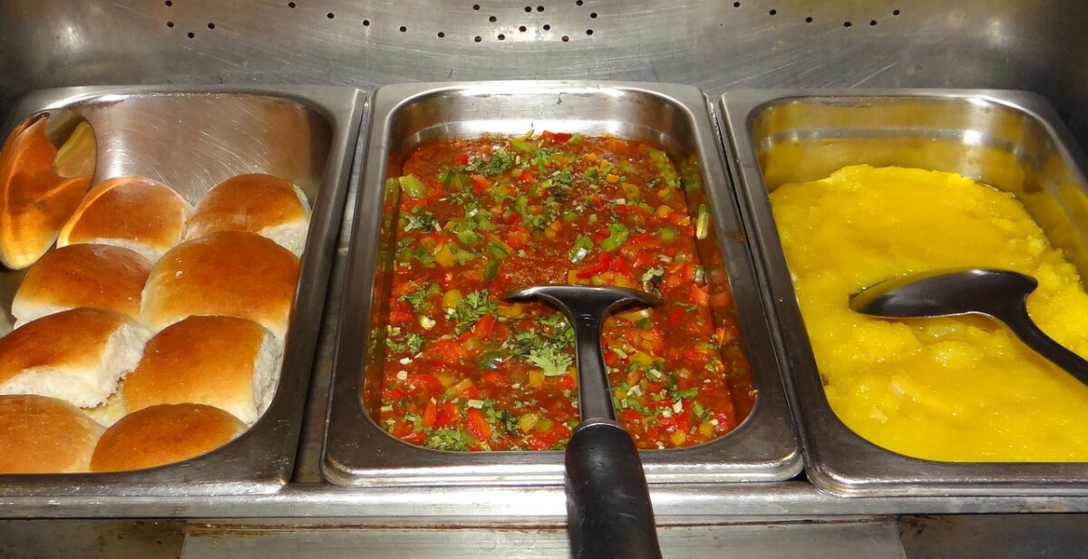 Tasty Fresh Hot Bread Pav Bhaji In Tamil